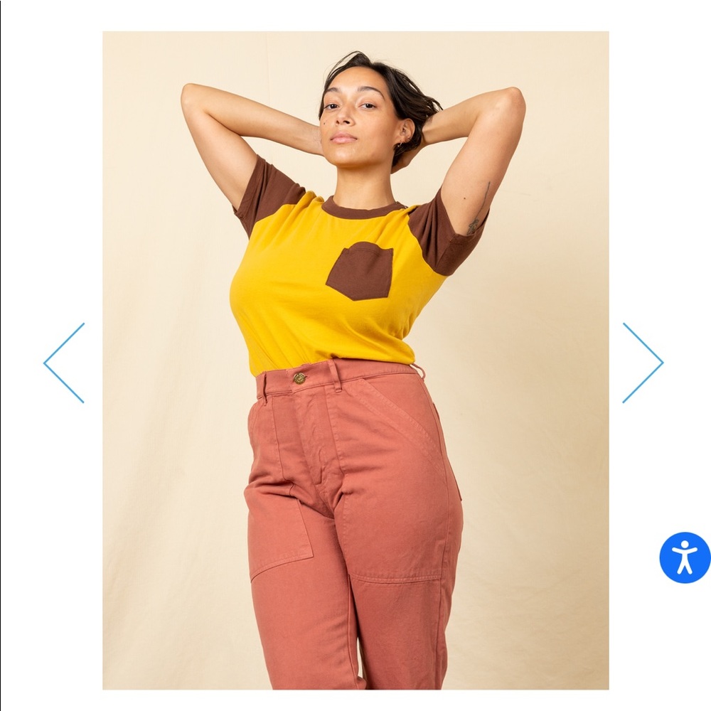 Big bud press colorblock shirt mustard